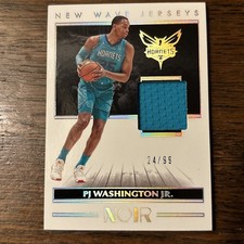 2019-20 Panini Noir New Wave Jersey RC PJ Washington Jr. /99 Hornets Player Worn
