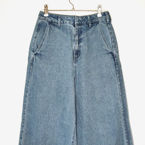 Adidas Originals x KSENIASCHNAIDER Womens Wide Leg Jeans Size 28 3-Stripes NWT - Picture 8 of 21