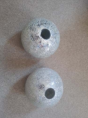 2 Crackle Mosaic Mirrored Light Shades From Next - Foto 2 di 8