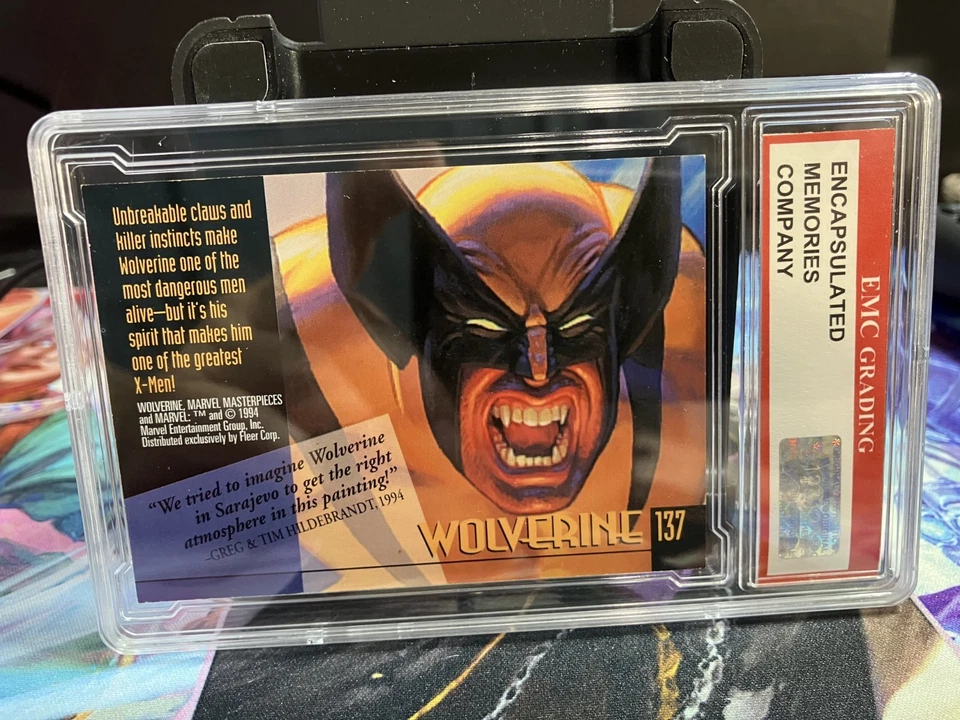 WOLVERINE X-MEN 1994 Skybox Marvel Masterpieces #137 GRADED 10 MINT VINTAGE - Image 2 of 2