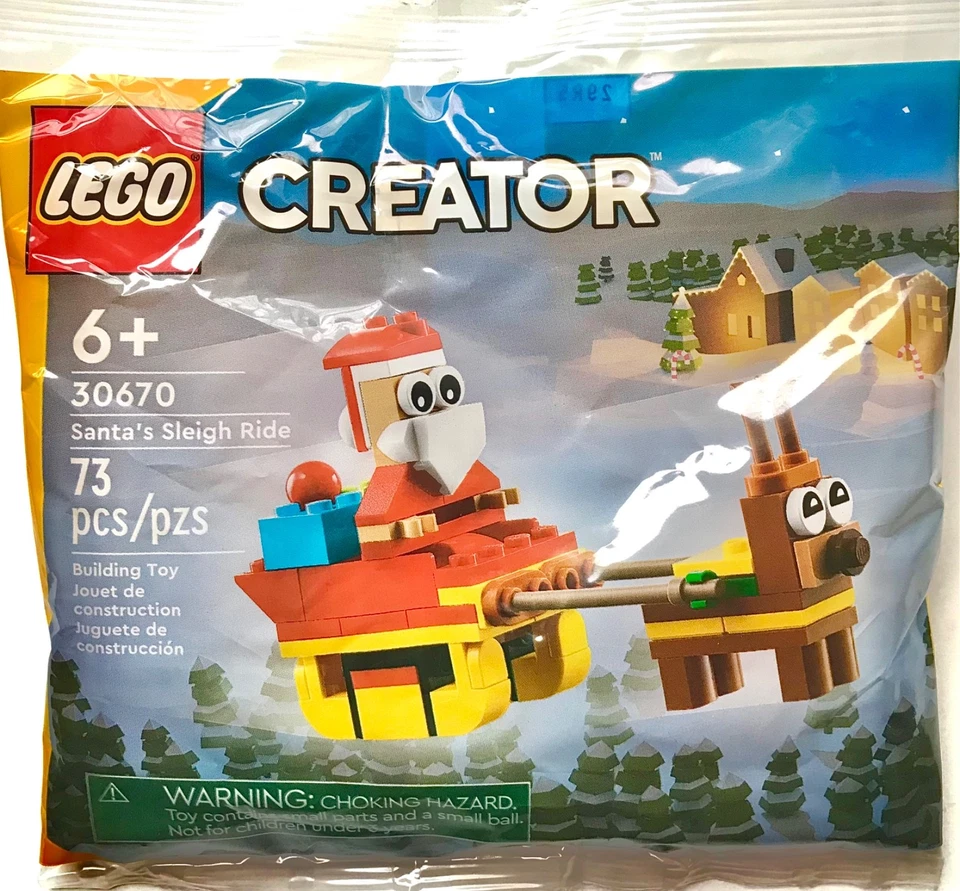 LEGO CREATOR: Santa's Sleigh Ride (30670) - 73 Pieces - NEW & FACTORY SEALED - Image 2 of 4