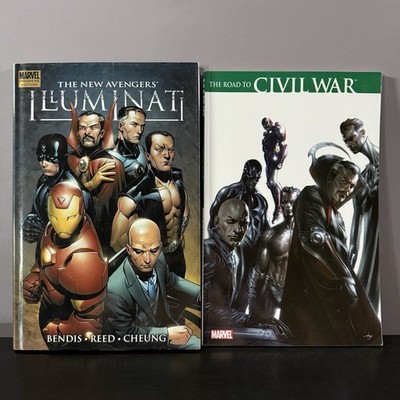 MARVEL ILLUMINATI LOT NEW AVENGERS HARDCOVER ROAD TO CIVIL WAR TPB