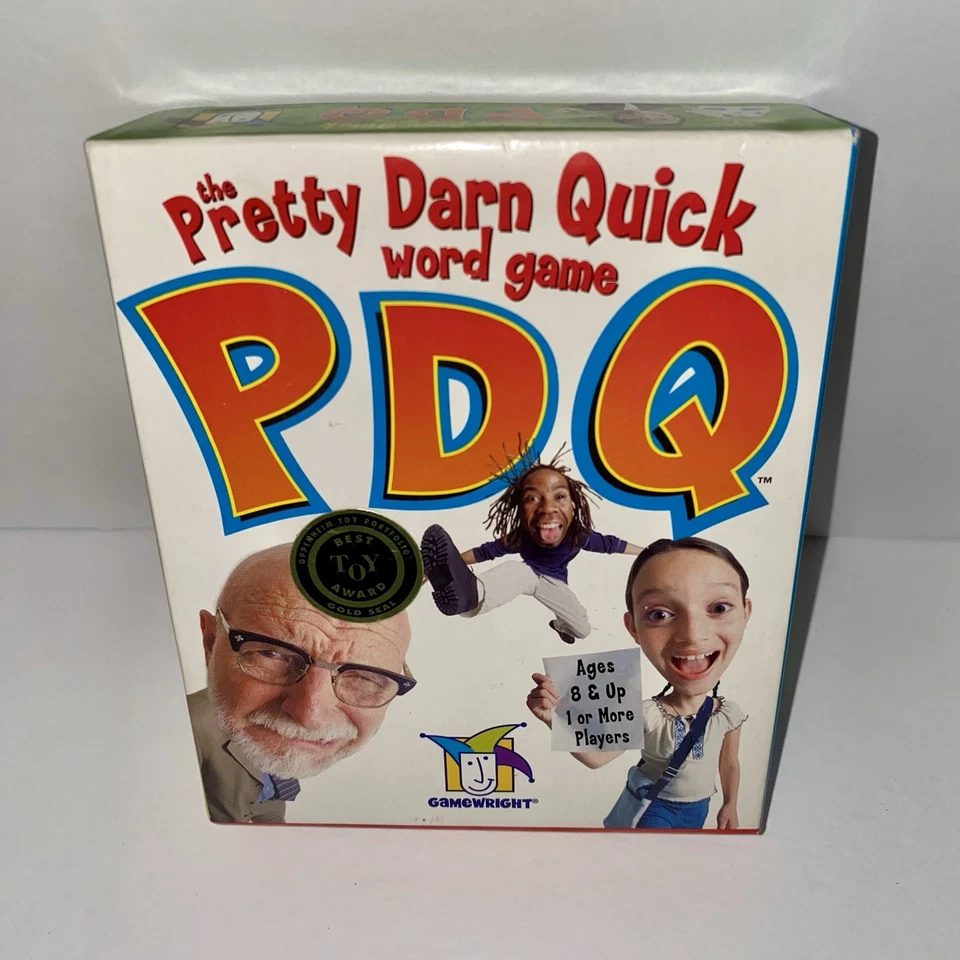 PDQ Pretty Darn Quick Word Game Complete Gamewright 2003 Spell with Letter Cards - Image 2 of 3