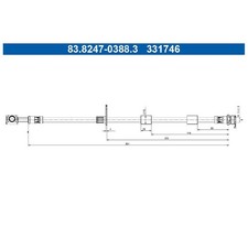 Bremsschlauch vorne links für Ford Puma J2K Tourneo N1P Transit N3P 26518670