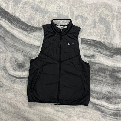 Nike Therma-Fit Black Size Small Running Vest Body Warmer Gilet UK