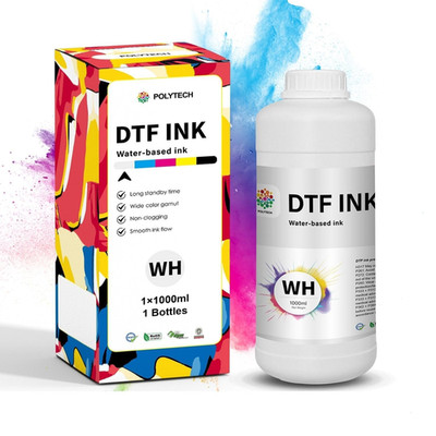 Polytech Dtf White Ink 1000Ml Heat Transfer Printing Direct To Film Dtf
