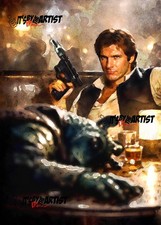 Han Solo - Star Wars - 13x19 - Carta Lustro Fine Art - Insegna - 1/1 - SW Art