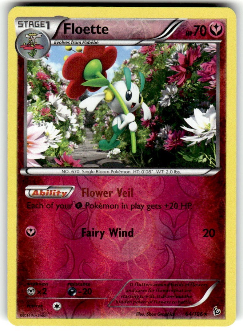 Floette Reverse Holo 64/106 Rare XY - Flashfire NM