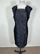 Elie Tahari Womems Blue Black Color Dress Size 12 