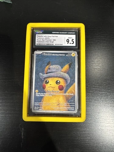 Pokemon Pikachu with Grey Felt Hat Van Gogh Full Art Promo SVP EN 085 CGC 9.5
