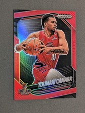 2024-25 Panini Prizm Black - Toumani Camara Red Prizm Color Match 135/299 