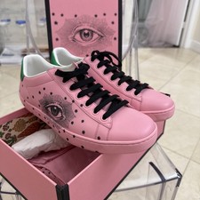 Gucci Sneakers Gucci Garden Limited Edition Pink Black Eye Design Sz 39