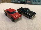 Vintage 1976 Hot Wheels Blackwall '57 Chevy Red  & Black Pair  MINT
