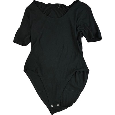 Gianini Black Bodysuit Viscose Lycra Size 42 Made in Italy