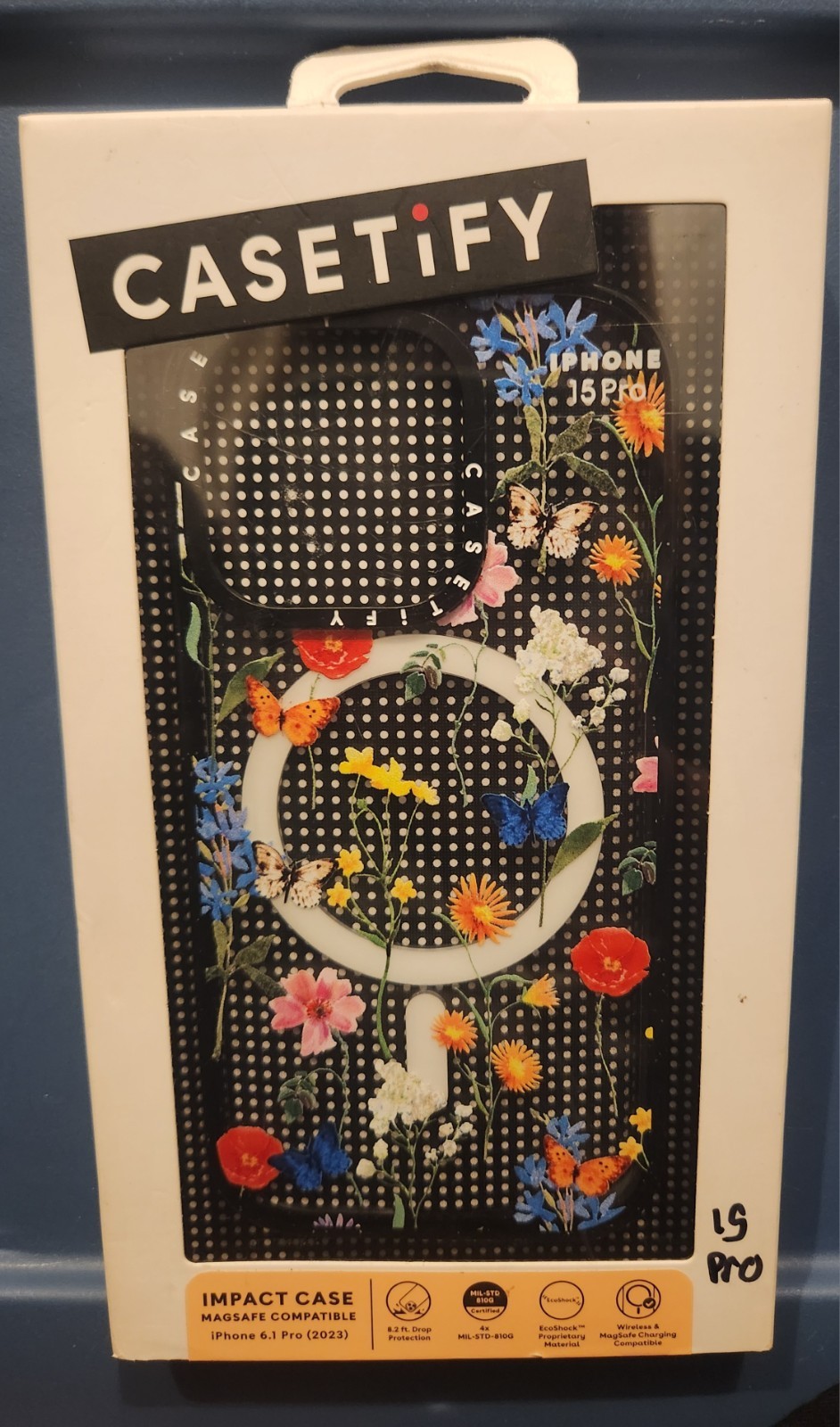 Casetify Impact MagSafe Case for iPhone 15 Pro in Ditsy Floral Design-image