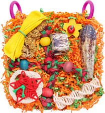 Bird Toys for Small  Medium Parrots - Natural Foraging  Shredding Cage Hanging