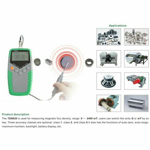 Easily Operable Handheld Gauss Meter TD8620 Suitable for Various Tests - Picture 6 of 12