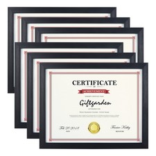 8.5x11 Picture Frames with White Mats 3-Pack, Diploma Certificate Document Aw...