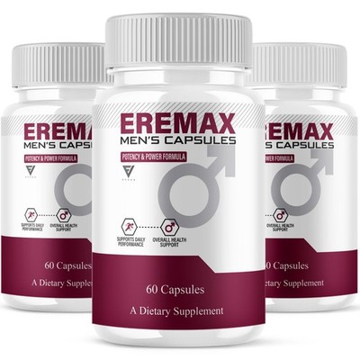 (3 Pack) Eremax Capsules, Eremax Premium Performance Supplement (180 Capsules)