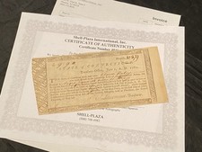 Rare Colonial Manuscript Trust Receipt Continental Army 1782 Connecticut Lot 3