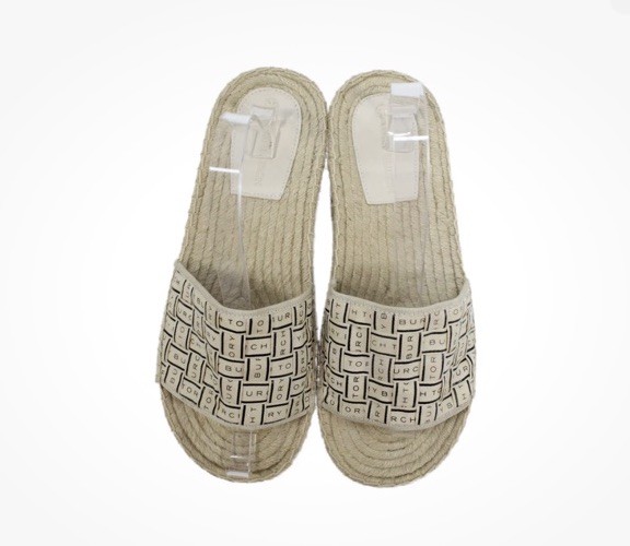 Tory Burch Womens Woven Detail Espadrille Sandals Beige Size 10