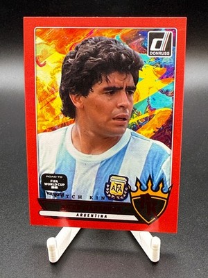 Diego Maradona 2025-26 Donruss Road to FIFA World Cup #24 Pitch Kings Red
