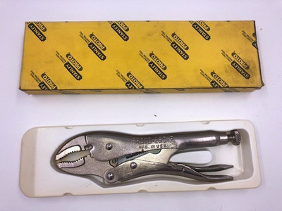 Stanley Proto 290-R Lever Wrench Locking Pliers 7'' Curved Jaw USA NOS