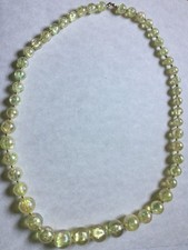 Lucite Soap Bubble Necklace Vintage 1950s 24” Graduated Beads 17mm