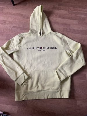 Tommy Hilfiger Herren Hoodie Neongelb Gr. XL TOP Sweatshirt Pullover