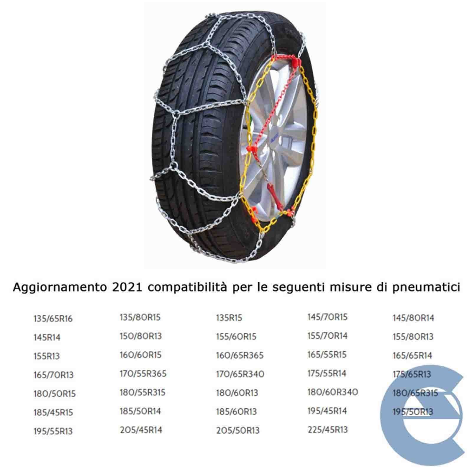 Mcs Melchioni Ca940 Catene per Auto da Neve Omologate 9 Mm Cricchetto Incluso - Miniatura 2