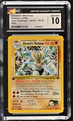 Giovanni's Machamp 6/132 Gym Challenge Holo Rare 1st Edition
