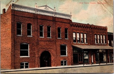 Alva, Oklahoma New Opera House Building Postcard OK OKLA Vintage 1909