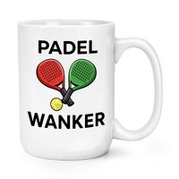 Gift Base Padel Wanker 15Oz GroßE Kaffeetasse Tasse Weiß Keramik
