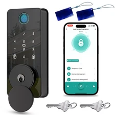 Keyless Entry Door Lock, Smart Door Lock, Smart Deadbolt Lock with Keypad, Au...