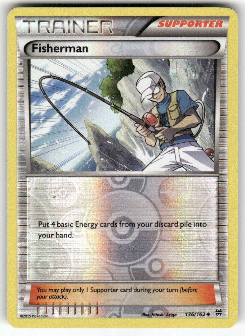 Fisherman 136/162 Uncommon BREAKthrough Pokemon Reverse Holo Near Mint