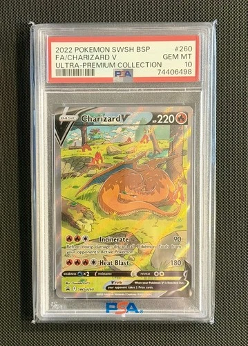 2022 Pokemon SWSH BSP Ultra Premium Collection UPC #260 FA Charizard V PSA 10