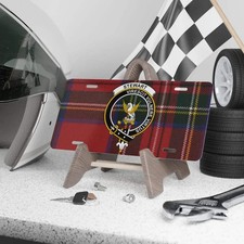 Clan Stewart Crest Tartan Novelty License Plate