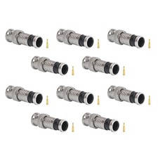 10Pack Premium Adapter BNC Compression Connector for CCTV Camera RG6 Coax Cable