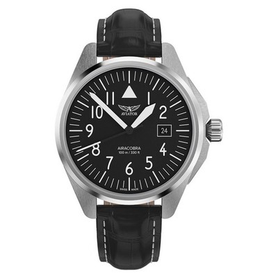 Aviator Airacobra 43 Type A V.1.38.0.315.4   Herrenuhr   Edelstahl Garantie: Qua