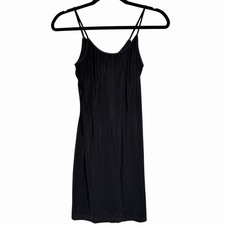 Vintage Olga Womens Black Secret Shapers Stretch Chemise Dress Size 36