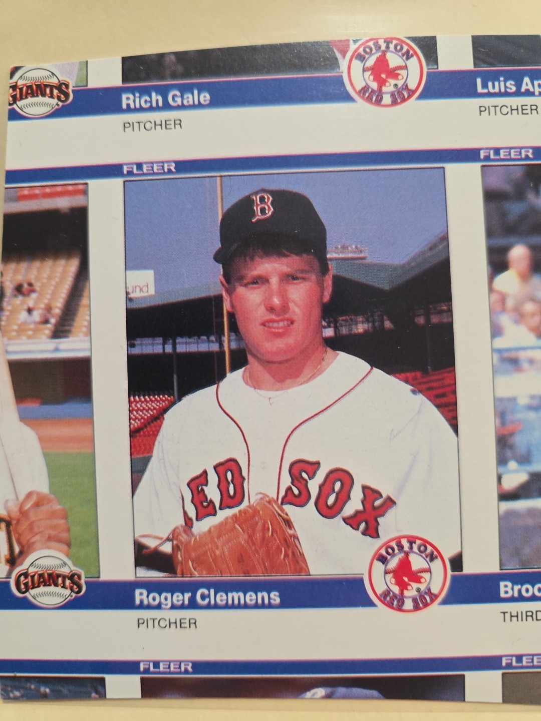 1984 Fleer Update Roger Clemens XRC # U-27 Partial Uncut Sheet