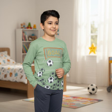 Boys 100 Cotton Pajama Set   Ultra Soft Breathable Kids Sleepwear   Short Sleev