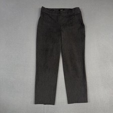 Talbots Pants Womens 10P Gray Classic Slim Straight Side Zip Polyester Blend
