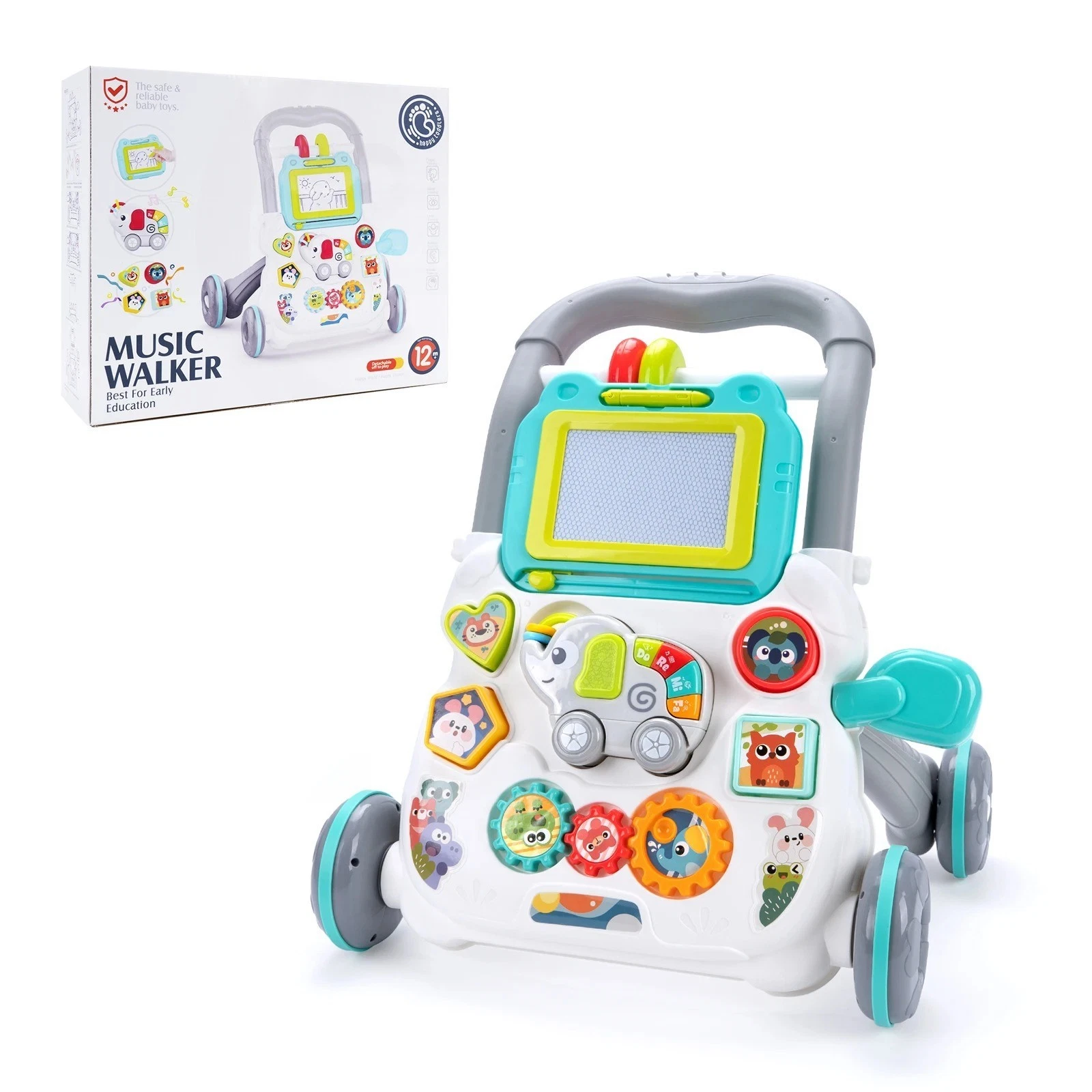 First Steps Baby Walker, Standing Push Toy Sensory &Sound Drawing Board
Opens in a new window or tab