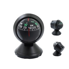 Car Dashboard Compass Ball, 360° Rotating, Magnetic, Adhesive Mount,English Dial