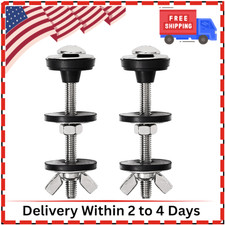 2PCS M6 Universal Toilet Tank to Bowl Bolts Kit, Heavy Duty Stainless Steel Toil
