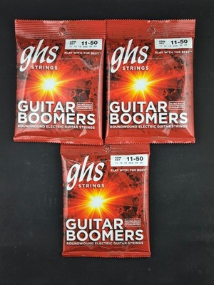 NEW! 3-Pack GHS Boomers GBM Electric Guitar Strings Set 11-50 FREE SHIPPING!