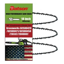 3 PACK 18" Chainsaw Chain for Greenworks:GCS80420/GC80421/GCS80450/20332/2000002