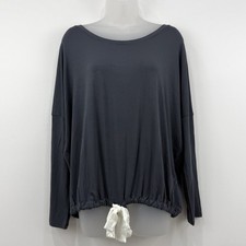 Eberjey Gisele Tencel Modal Slouchy Pajama Top Womens M Gray NWT Lounge Comfort