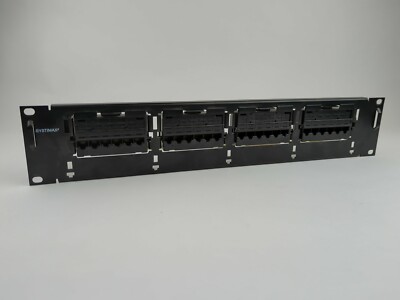 SYSTEMAX 19'' Cabinet Rack Pass-Through 24 port RJ45 Patch Panel